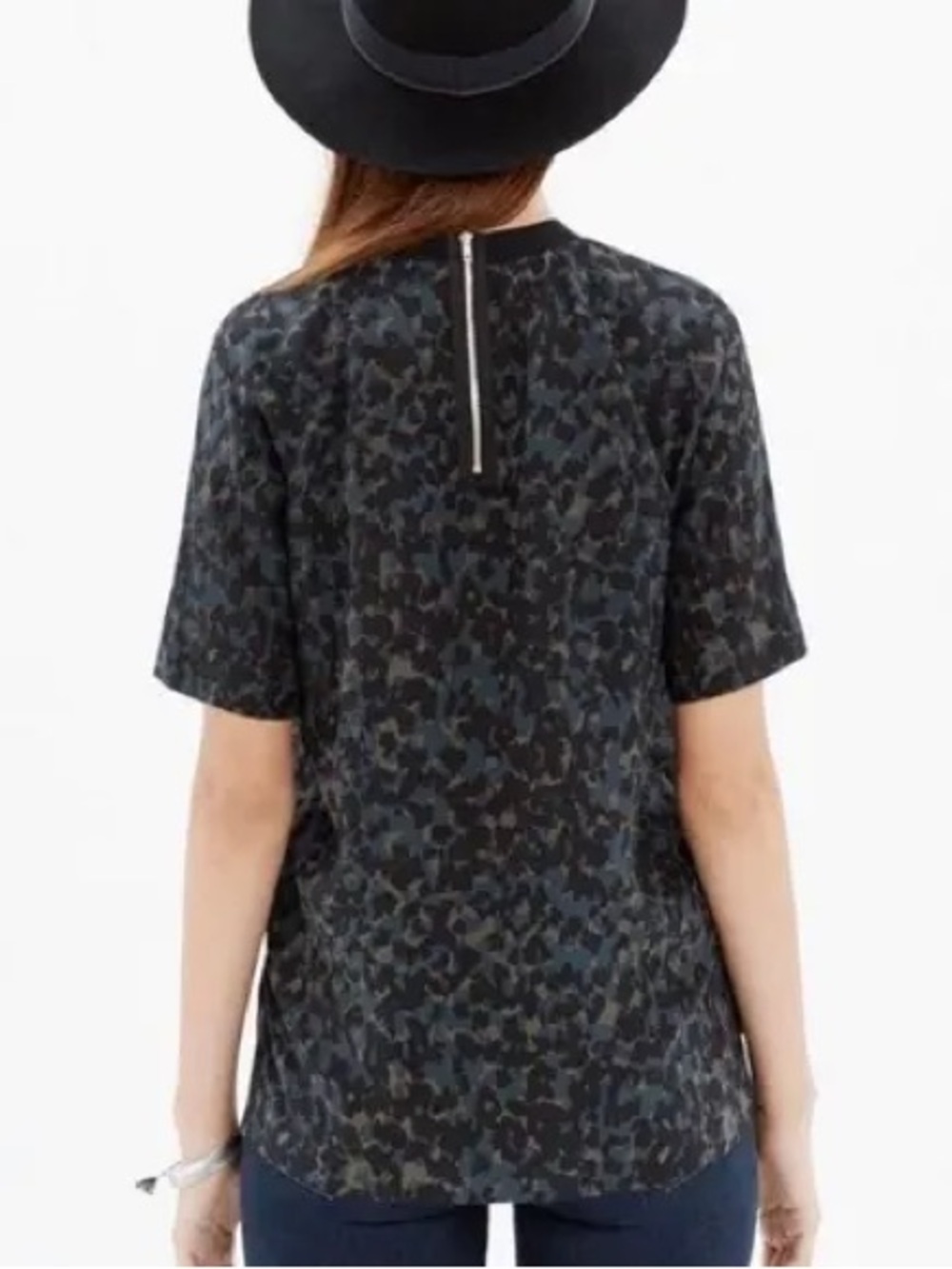 Madewell Silk Top Animal Print Small - Picture 8 of 8